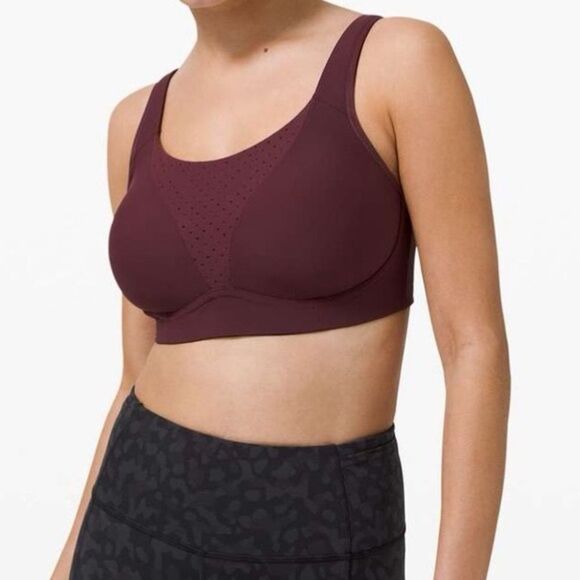 Lululemon Run Times Bra High Support in Burgundy Size 38DD - Picture 5 of 11